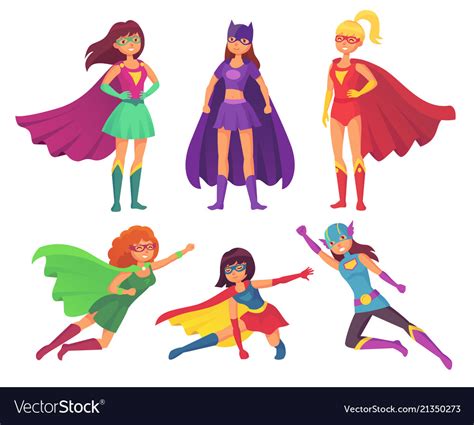 Superheroes women characters wonder female hero Vector Image