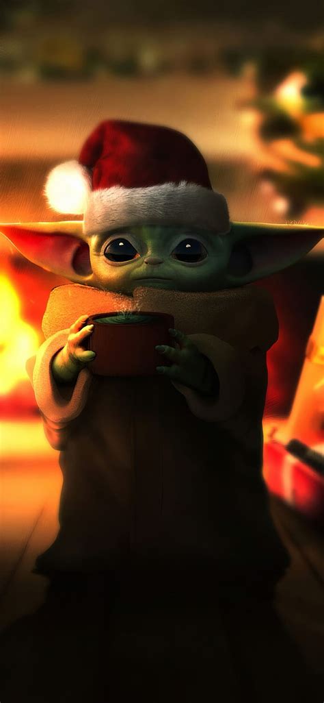 Bộ sưu tập Baby yoda background Christmas Độc đáo và dễ thương