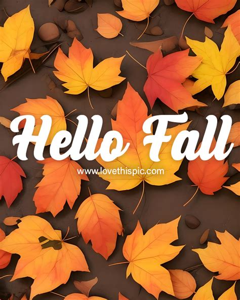 Hello Fall With Ai Leaves Pictures, Photos, and Images for Facebook ...