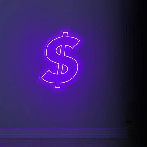 Dollar Sign Neon Sign - ZULIE E-COMMERCE LLC DBA LIT LAMP