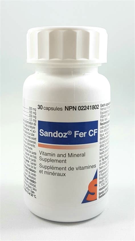 Sandoz Fer CF Capsules (Iron) - Beta Pharmacy