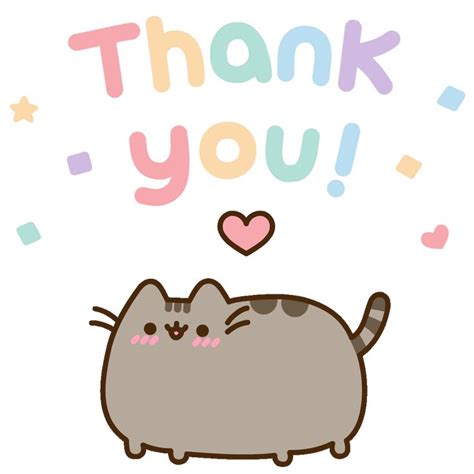 Cat Thank You Sticker by Pusheen for iOS & Android | GIPHY | Thank you ...