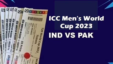 ICC ODI's World Cup 2023 Tickets | India Vs Pakistan Tickets