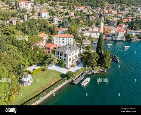 George Clooney house, Villa Oleandra, village of Laglio on Como lake in ...