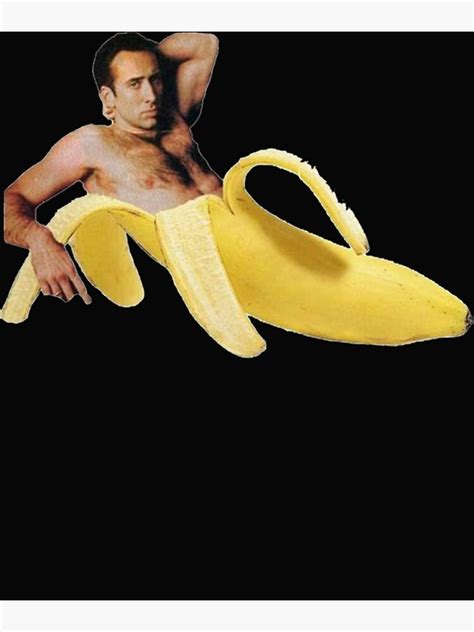 "Nicolas Cage In A Banana Original Yellow " Poster for Sale by ...