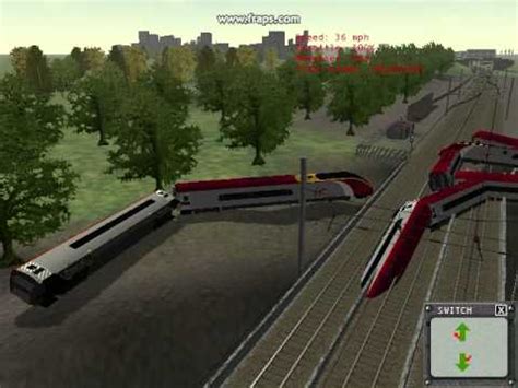 MSTS Pendolino crash #4 - YouTube