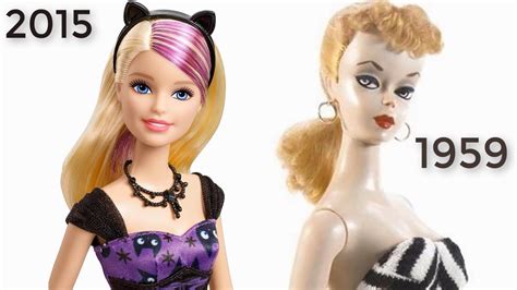 The Evolution Of BARBIE Doll From 1959 To 2015 - YouTube