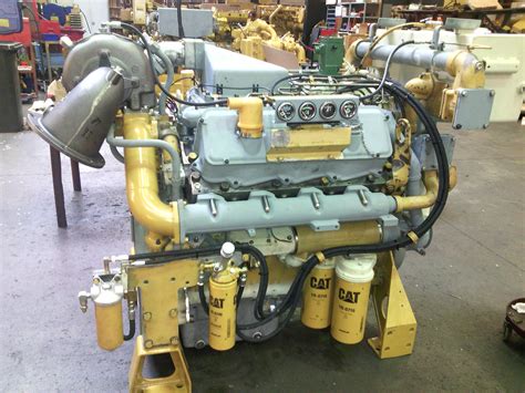 Overhauled Caterpillar 3408 marine diesel engine