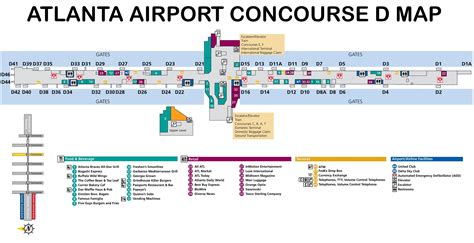 Atlanta Airport Terminal Map Printable Map Of Atlantic Ocean Area | The ...