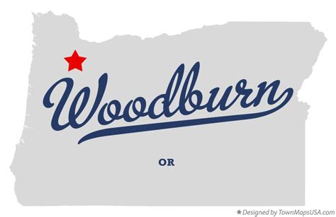 Map of Woodburn, OR, Oregon