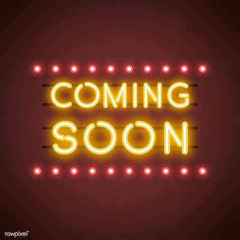 Yellow coming soon neon sign vector | free image by rawpixel.com ...