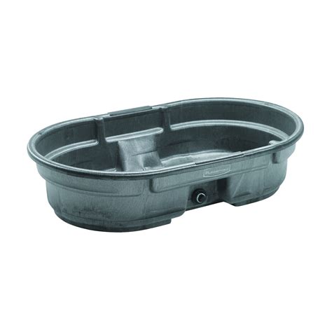 Rubbermaid 424300BLA Stock Tank, 50 gal Capacity, Plastic, Black ...