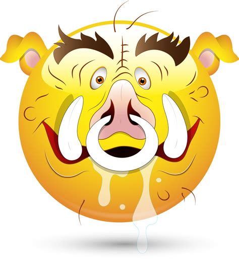 Smiley Vector Illustration - Pig Face Royalty-Free Stock Image ...