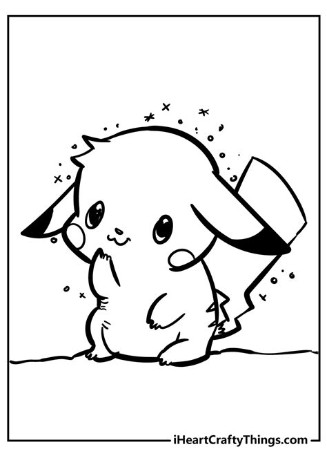 Pokemon Coloring Pages Pikachu Cute