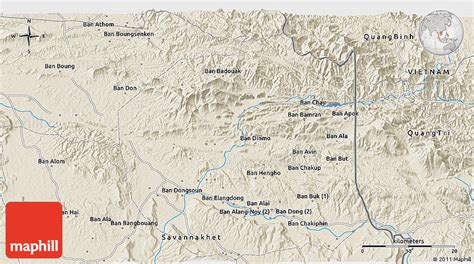 Shaded Relief 3D Map of Khe Sanh