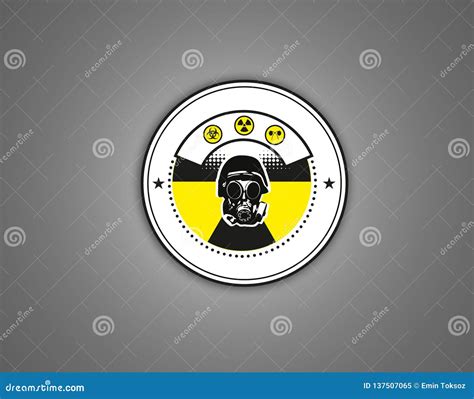 Cbrn danger warning logo stock illustration. Illustration of nuclear ...