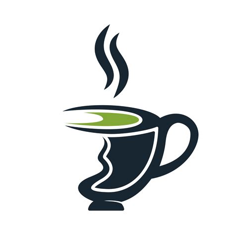 Green tea logo design template. Fresh green Tea cup logo vector design ...