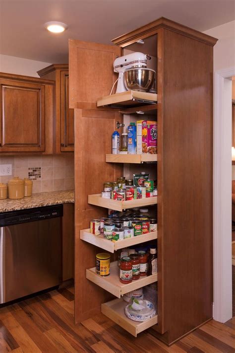 Full-Extension, Roll-Out Pantry Shelves | Uncluttered kitchen, Kitchen ...