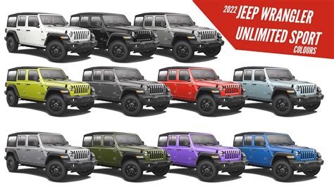 Jeep Wrangler 2022 Colors 4 Door