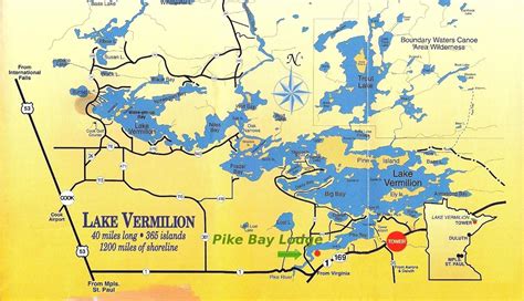 Vermillion Map | Lake Vermilion Resort, Pike Bay Lodge - Lake Vermilion ...