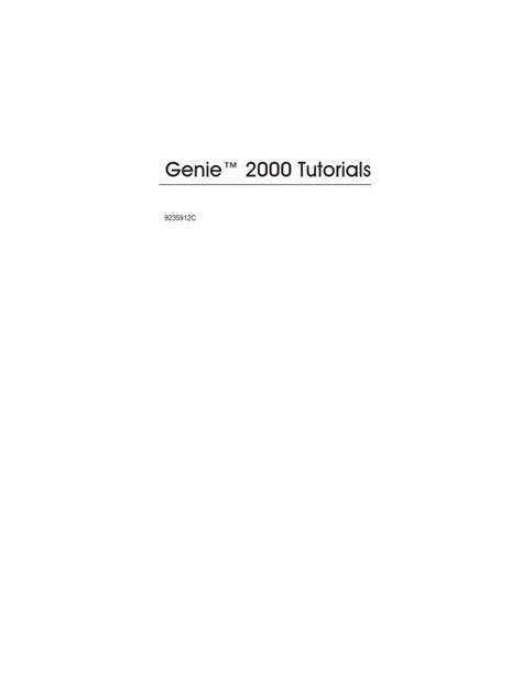 Genie 2000 Tutorials Manual | PDF | Menu (Computing) | Icon (Computing)