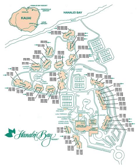 Resort Map of 1 Hotel Hanalei Bay, HI , United States