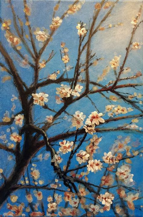 Apricot Blossom Painting by Anastasia Yakovleva | Saatchi Art