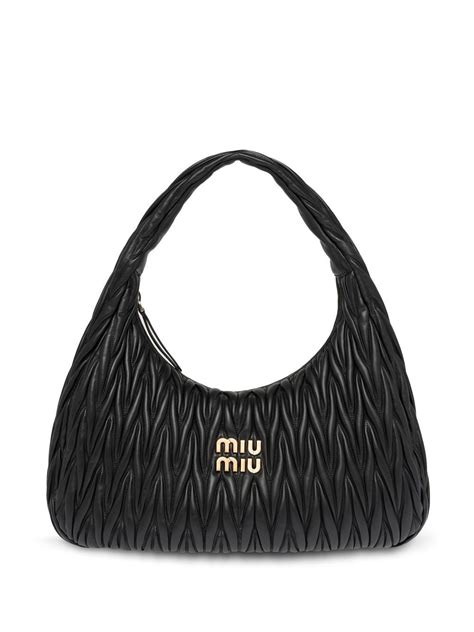 Miu Miu Wander Matelassé nappa-leather Hobo Bag - Farfetch