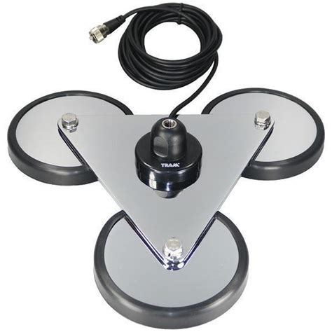 5 inch Tri-Magnet CB Antenna Mount with Rubber Boots & 18ft RG58A/U ...