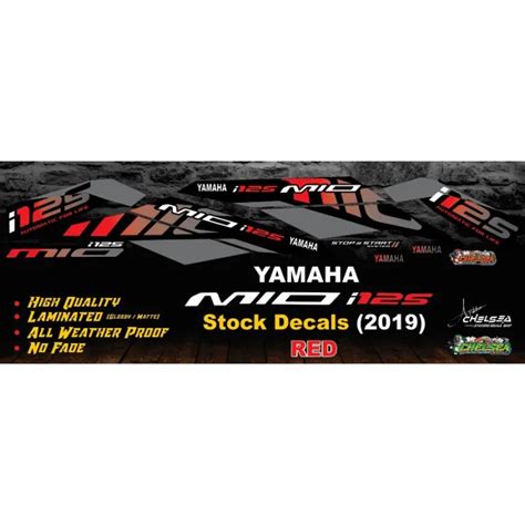 Yamaha Mio i 125 (2019) Stock Decals / Stickers with freebies | Lazada PH