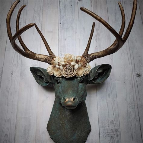 Deer Head Wall Mount Art - Etsy