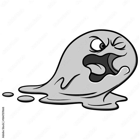 Booger Monster Illustration - A vector illustration of a cartoon Booger ...