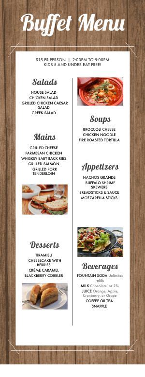 Half Page Menus for Restaurants Grilled Chicken Caesar Salad, Grilled ...