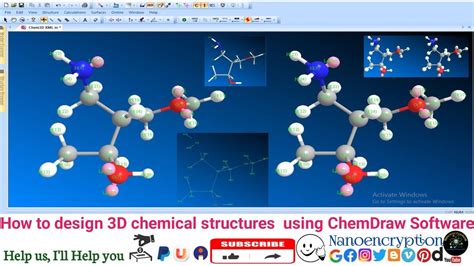 How to Draw 3D Chemical Structures using ChemDraw software - YouTube