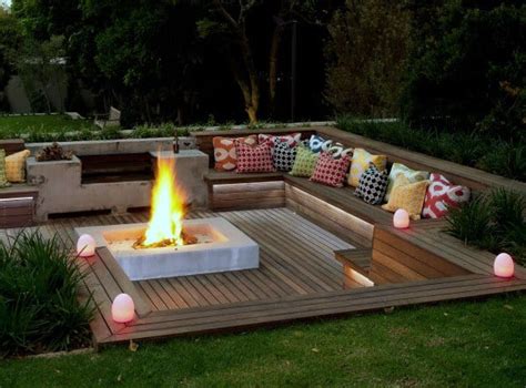 Top 50 Best Deck Fire Pit Ideas - Wood Safe Designs