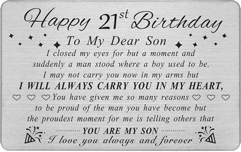 Happy 21st Birthday Son Quotes - Hailee Marcellina