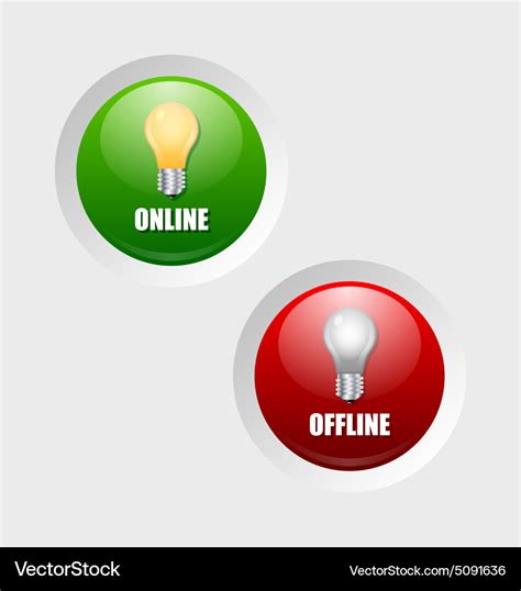 Online and offline icons Royalty Free Vector Image