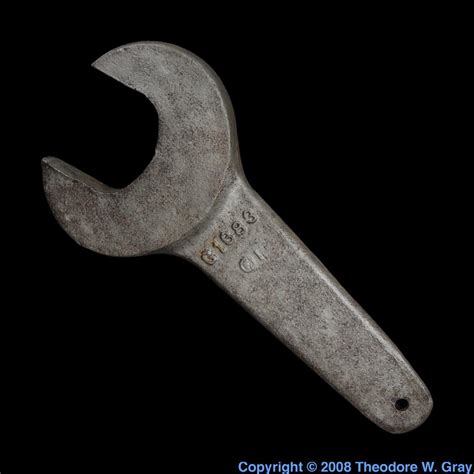 Really big wrench, a sample of the element Iron in the Periodic Table