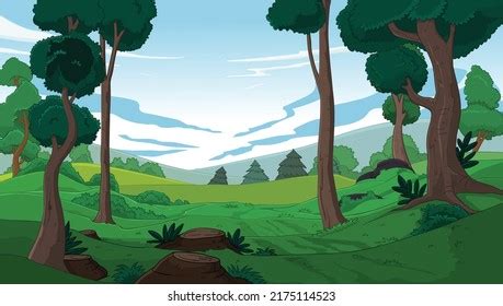 Landscape Background Vector Cartoon Bg Stock Vector (Royalty Free ...