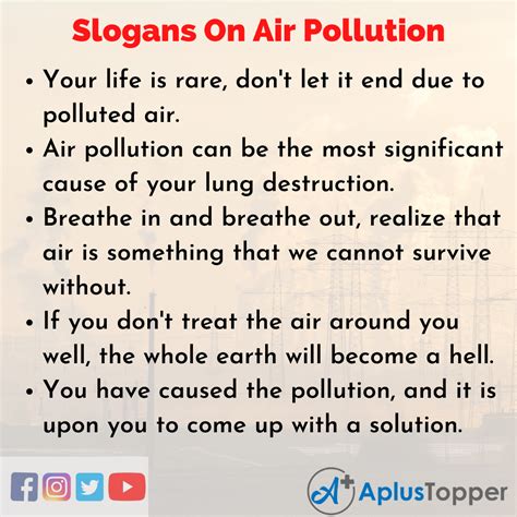 Slogans On Air Pollution | Unique and Catchy Slogans On Air Pollution ...