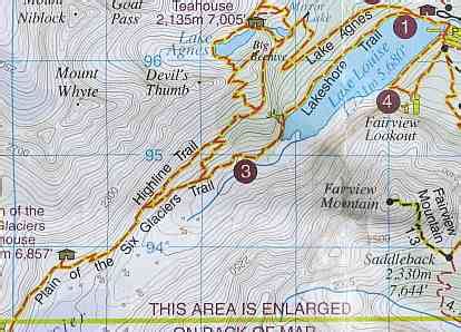 Hiking Trails Lake Louise Map | Adventure Outdoor