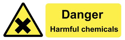 Danger Harmful Chemicals | Pack of 6 | Morsafe Supplies UK