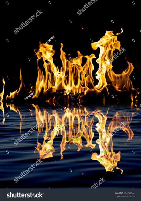 Fire Reflection On Water Stock Photo 174751544 | Shutterstock