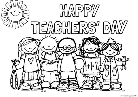 Print happy teachers day students picture coloring pages | Happy ...