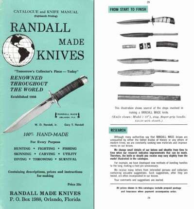 Randall Made Knives 1967 Catalog - Cornell Publications