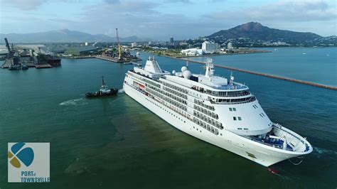 Cruise ship Silver Shadow berthing at the Port of Townsville :) - YouTube