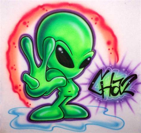 Cool Alien Drawings | Skulls, Flames, Aliens & More; Custom Themed ...