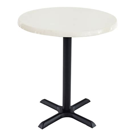 700mm Round White Isotop Table Top with Black Maxwell Base - Cafe Solutions