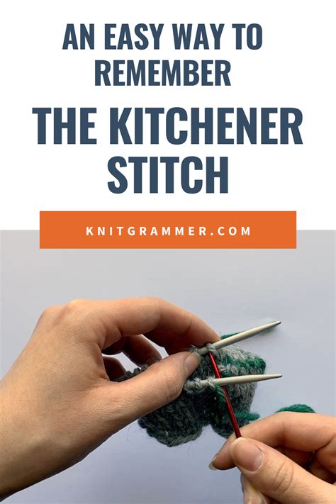 4 very simple rules that help you to memorize the Kitchener stitch in ...