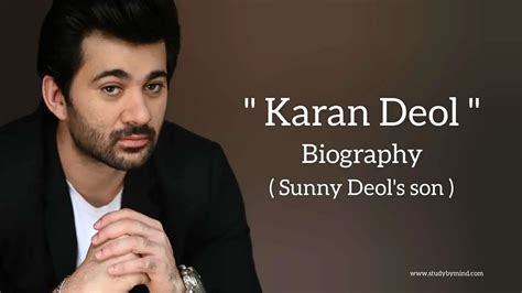 Karan deol biography in english (son of Sunny Deol), Age, Wife name ...